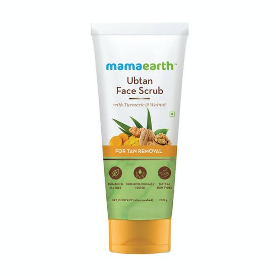 Mamaearth Ubtan Face Scrub with Turmeric and Walnut for Tan Removal