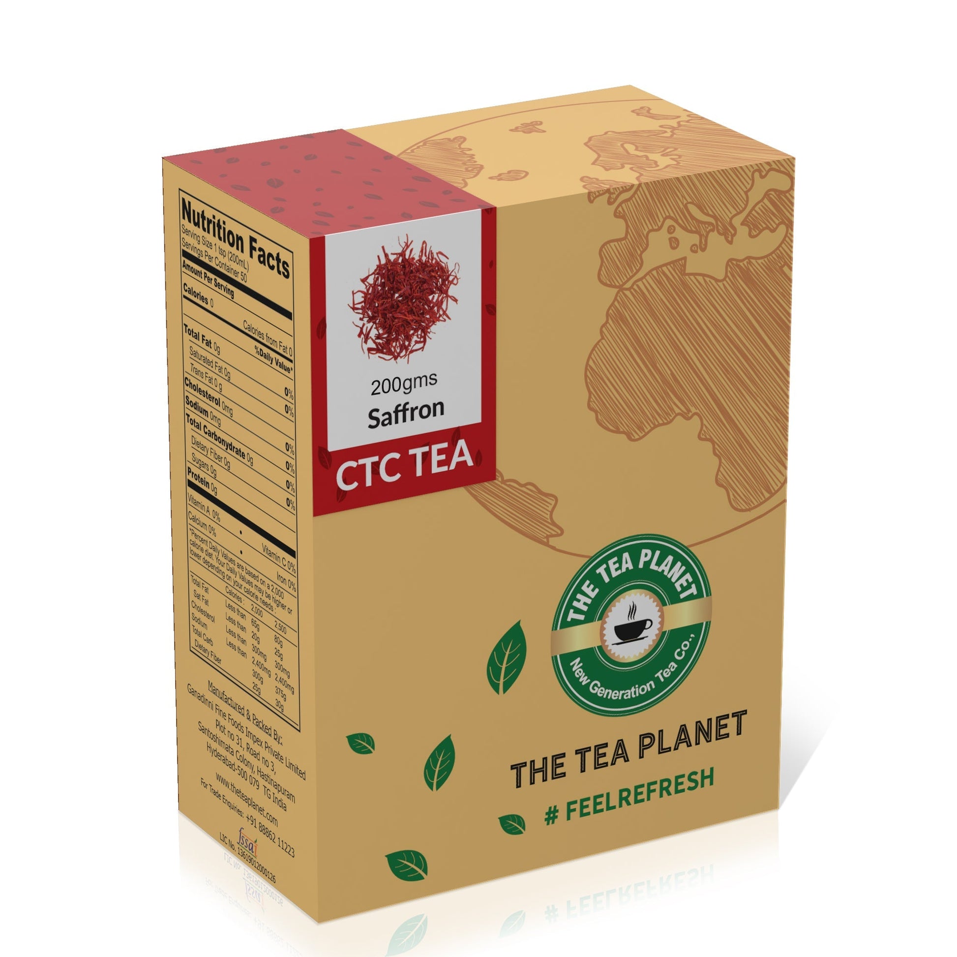 The Tea Planet Saffron Flavored CTC Tea