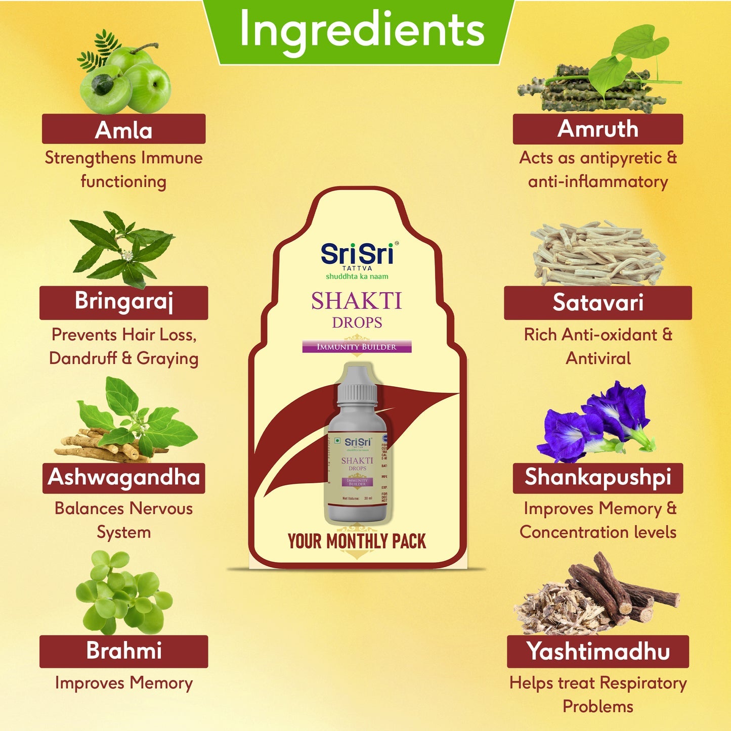 Sri Sri Tattva Shakti Drops - Ayurvedic Immunity Booster