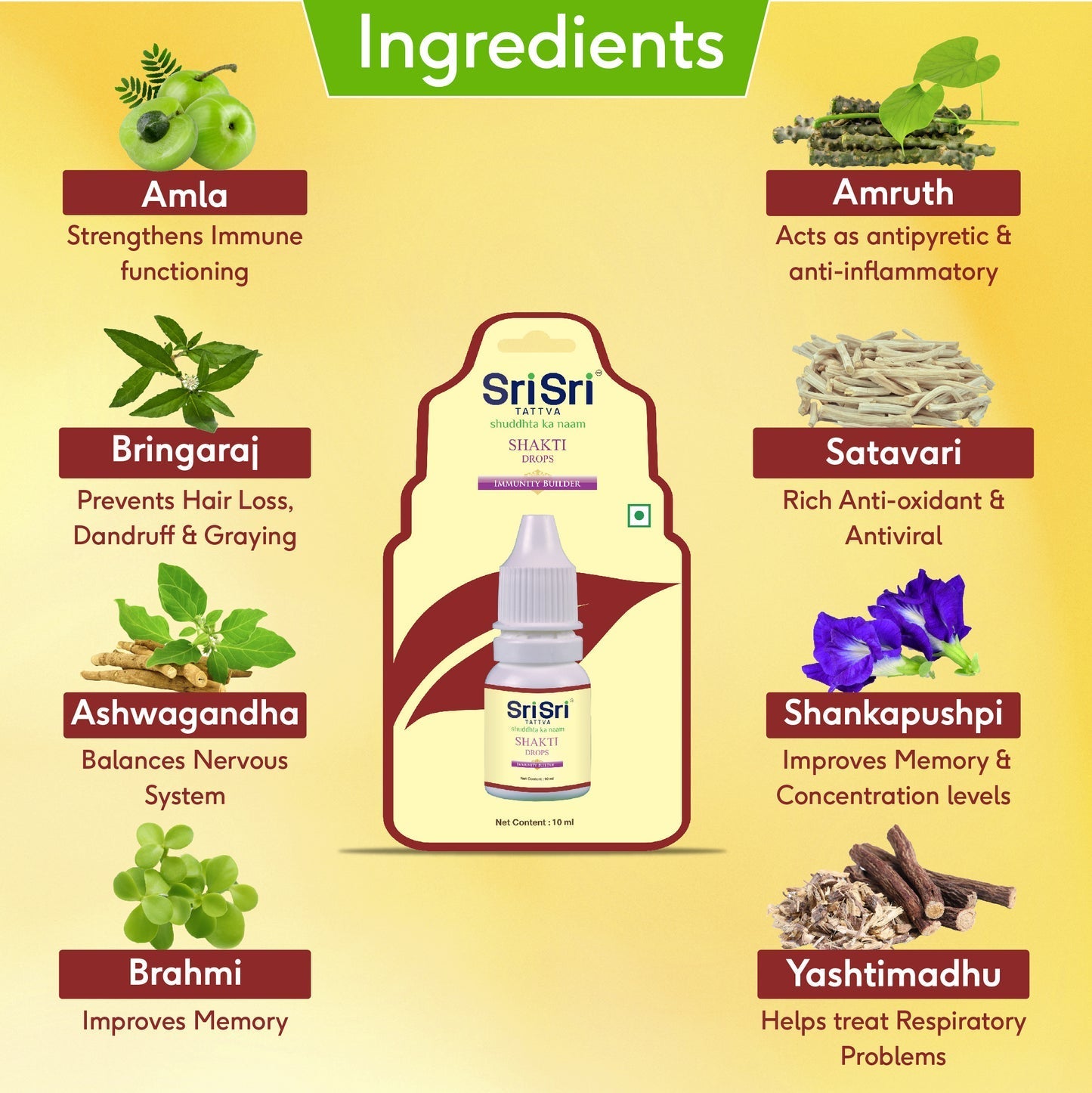 Sri Sri Tattva Shakti Drops 10ml - PUSHMYCART