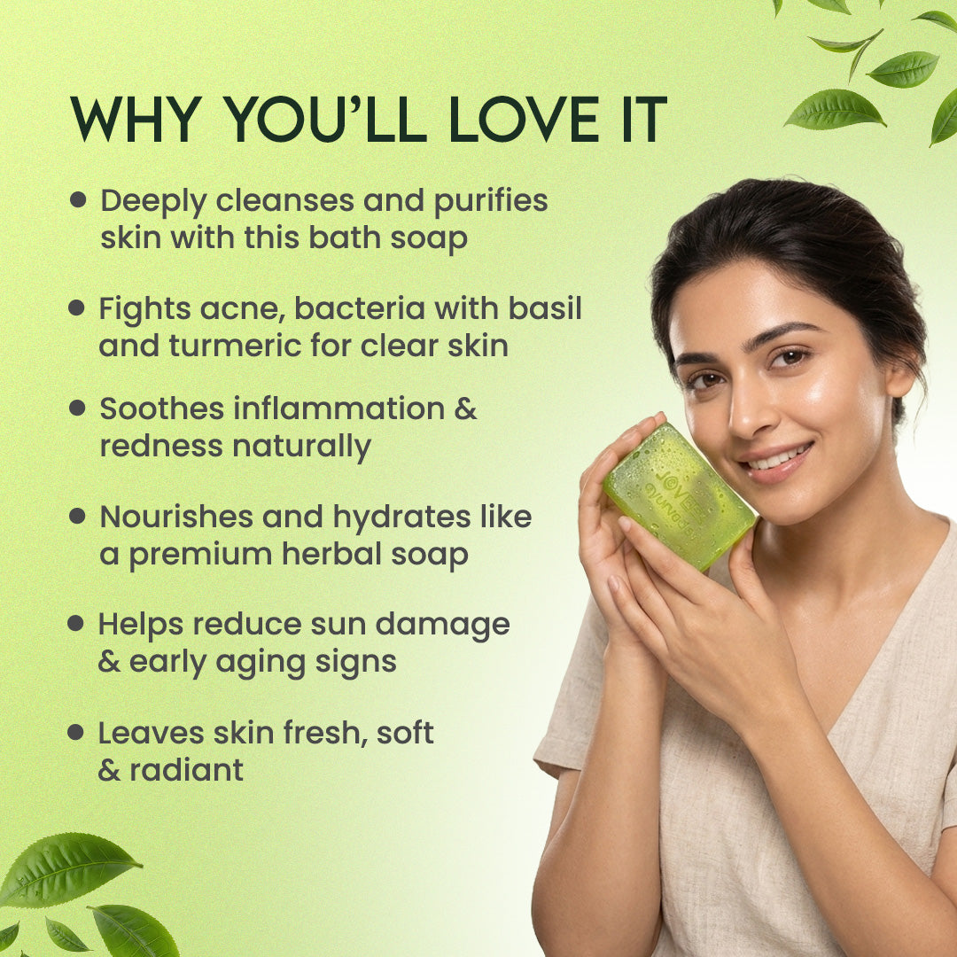 Jovees Basil & Turmeric Anti Bacterial Soap