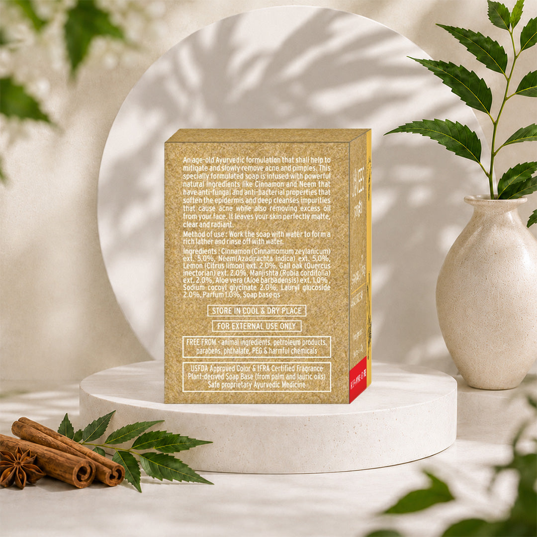 Jovees Cinnamon & Neem Anti Acne Face Bar Soap