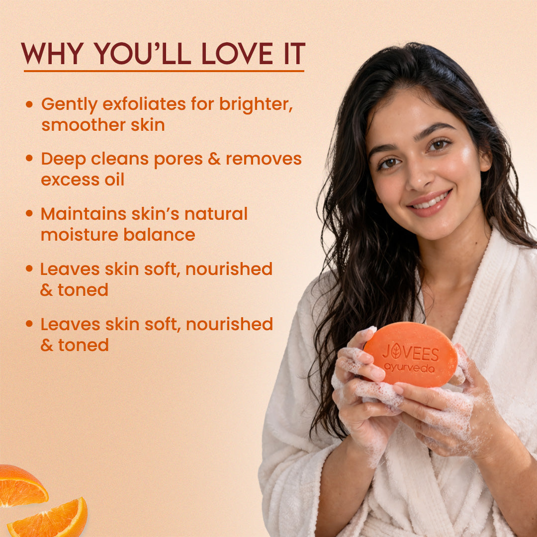 Jovees Orange Peel & Honey Exfoliating Soap