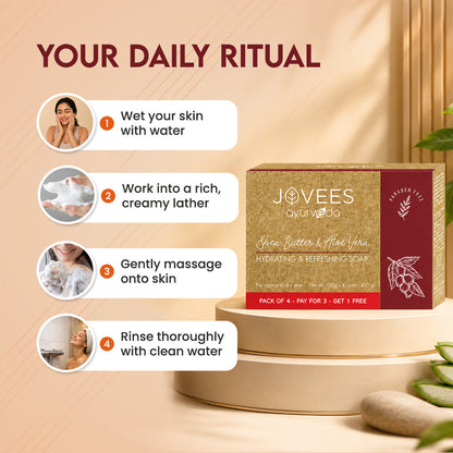 Jovees Shea butter & Aloe Vera Hydrating & Refreshing Soap