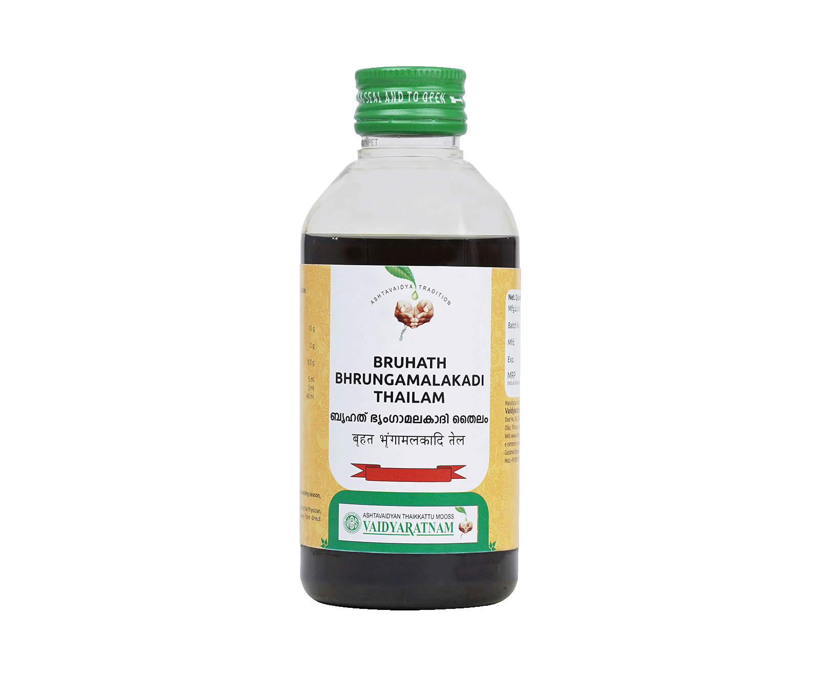 Vaidyaratnam Brihath Bhringamalakadi Oil