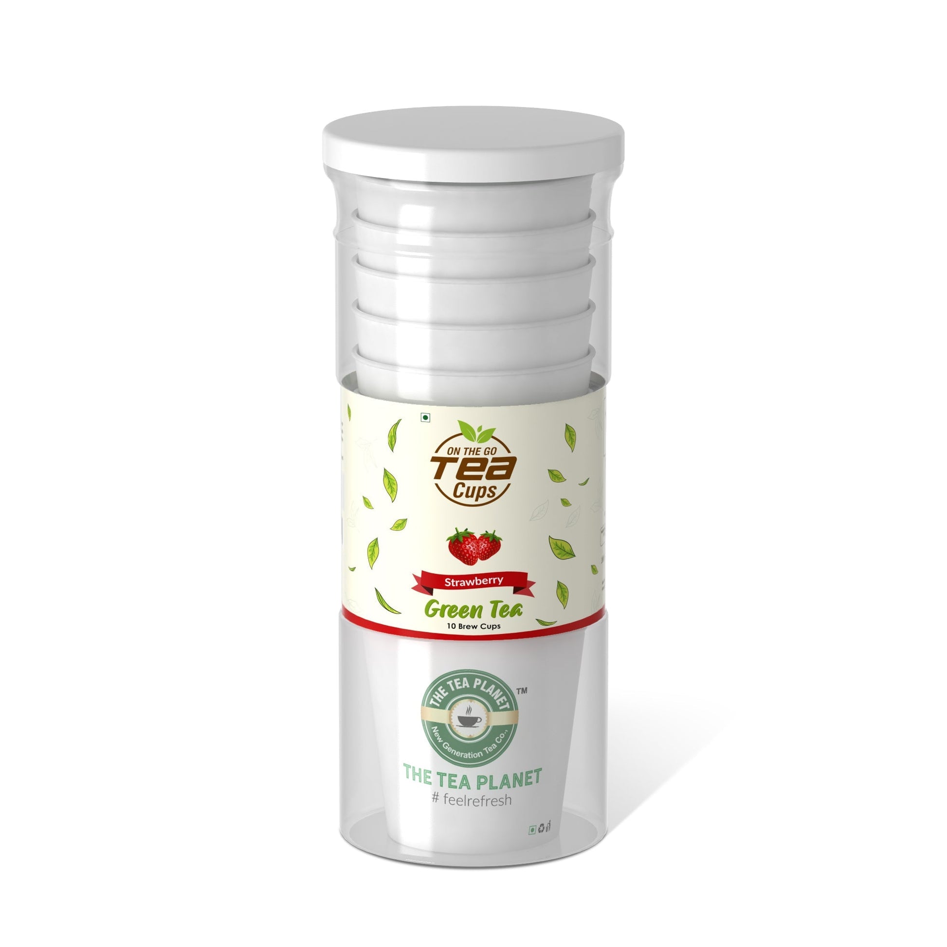 The Tea Planet Strawberry Instant Green Tea Brew Cup