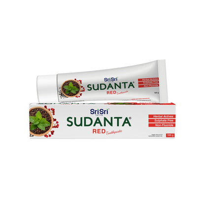 Sri Sri Tattva Sudanta Red Toothpaste - Non Fluoride - 100% Vegetarian