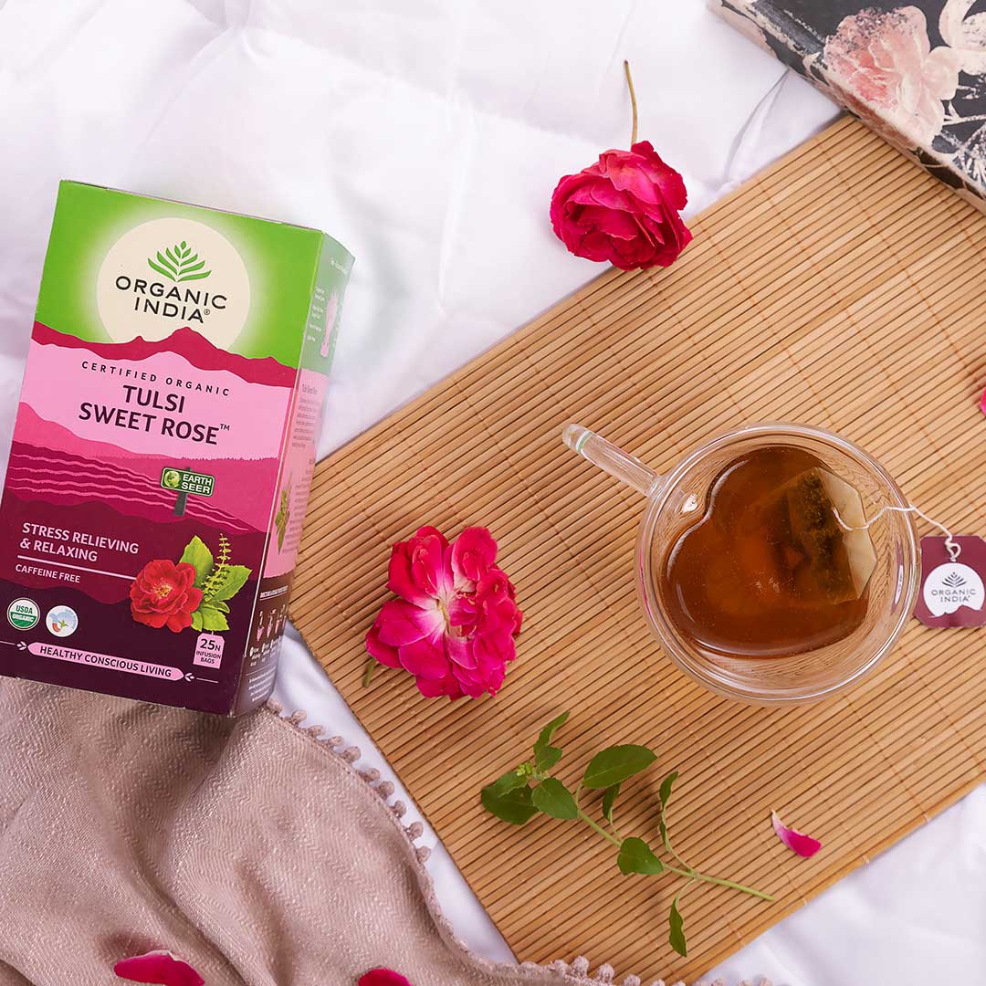 Organic India Tulsi Sweet Rose Tea - PUSHMYCART