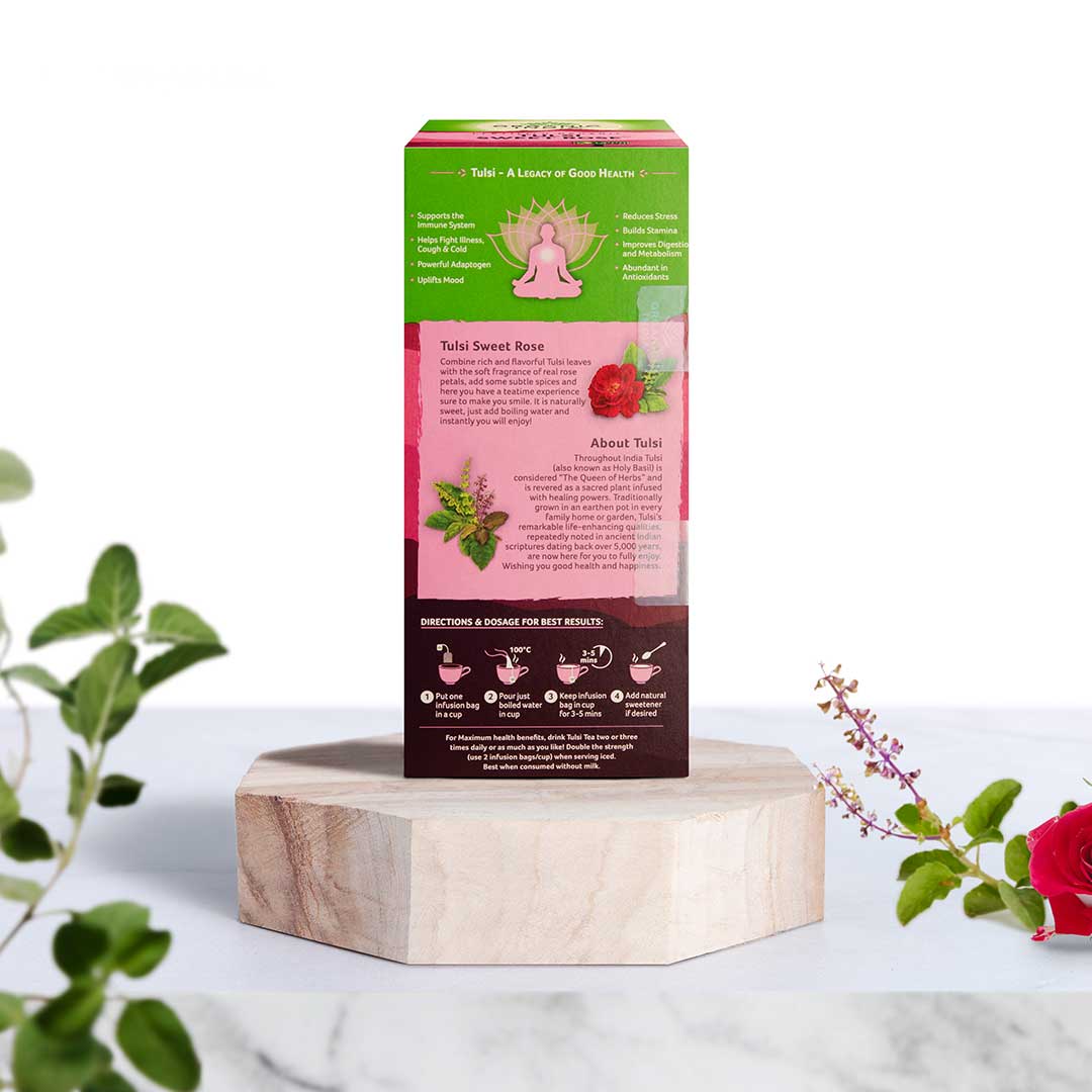 Organic India Tulsi Sweet Rose Tea - PUSHMYCART