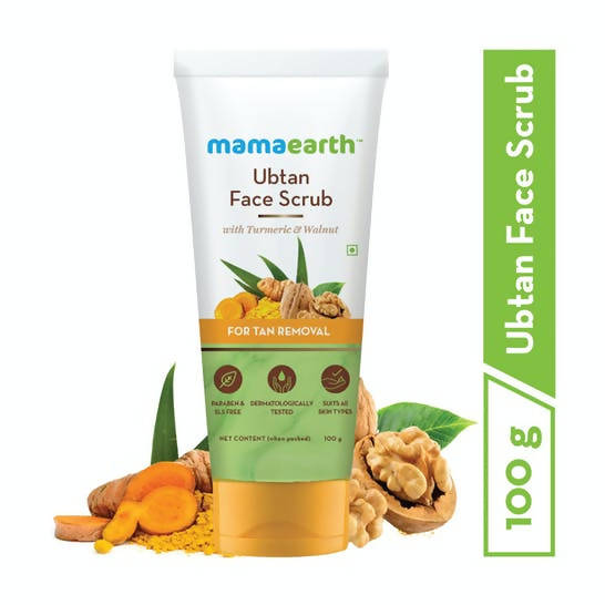 Mamaearth Ubtan Face Scrub with Turmeric and Walnut for Tan Removal