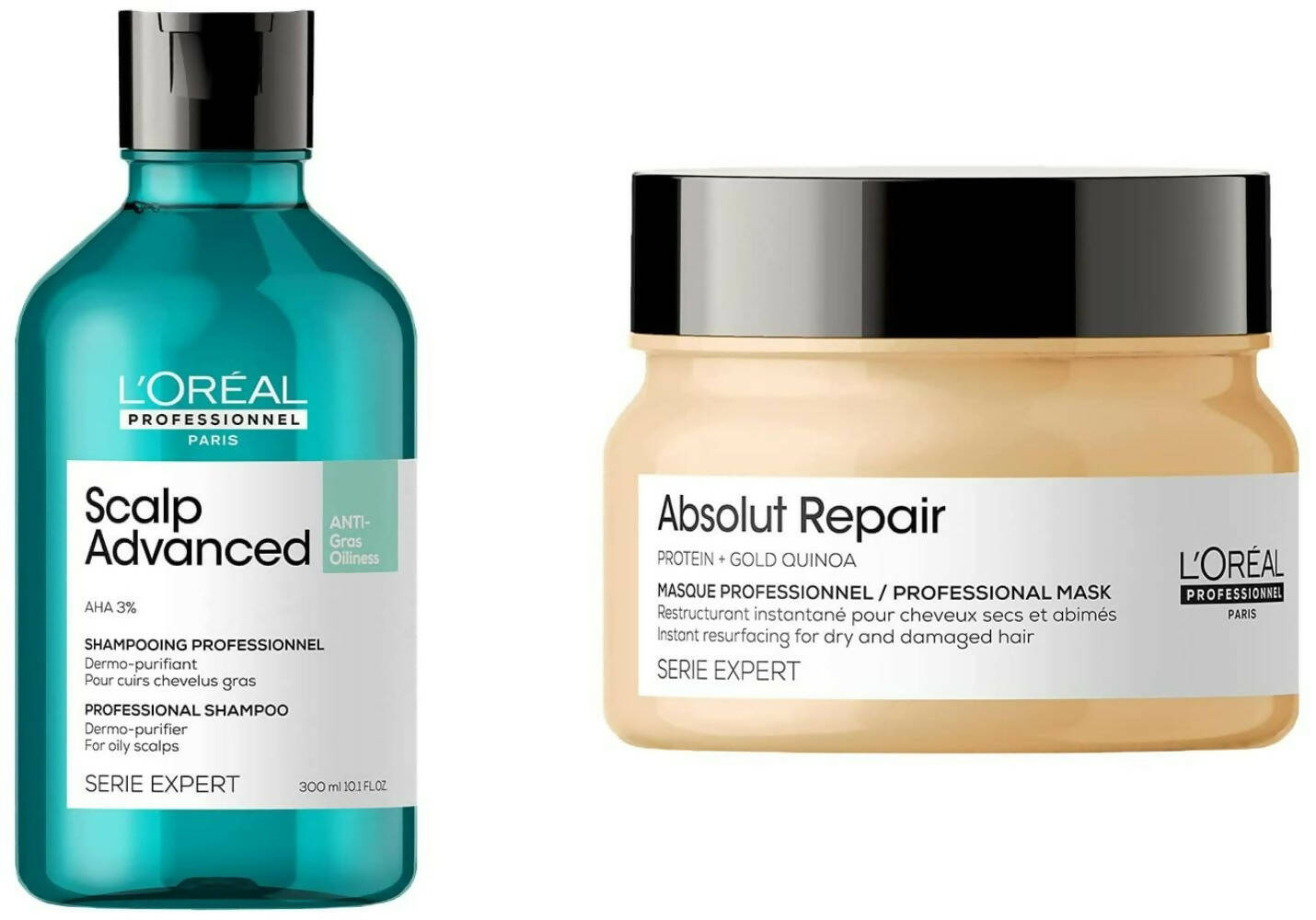 L'Oreal Paris Professionnel Scalp Advanced Anti-Oiliness Dermo-Purifier Shampoo Absolut Repair Professional Hair Mask