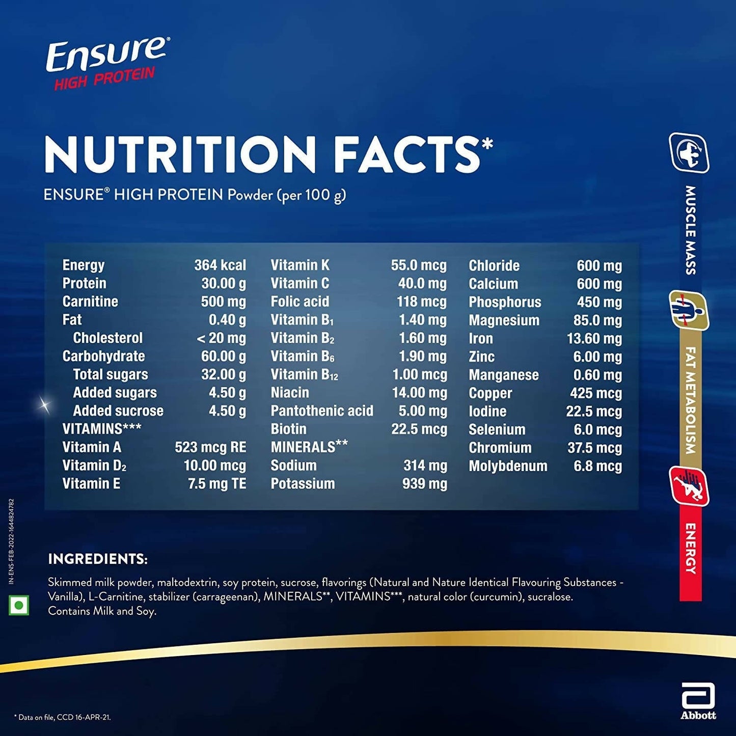 Ensure High Protein Drink for Physically Active Adults