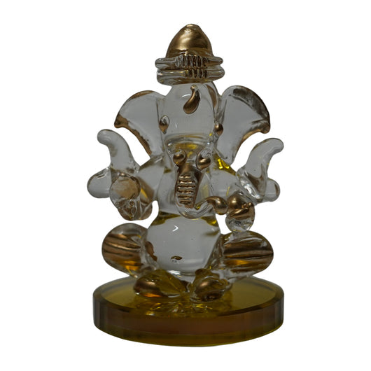 Glass Ganesh Idol for Home Decor & Gift
