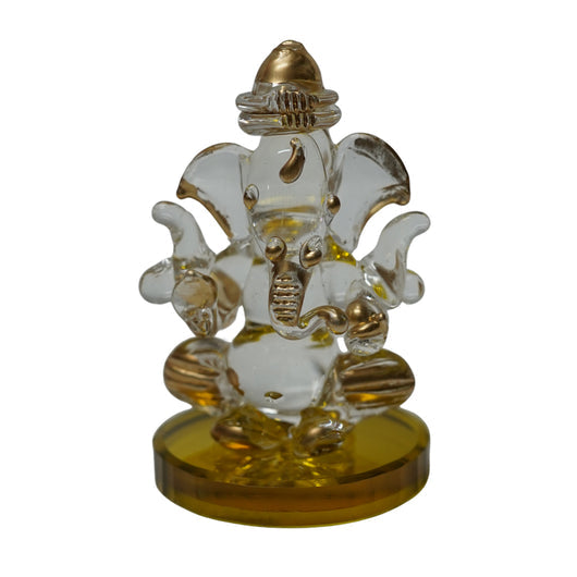 Glass Ganesh Idol for Home Decor & Gift