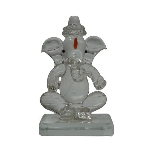 Decorative Glass Ganesh Murti for Gift & Puja