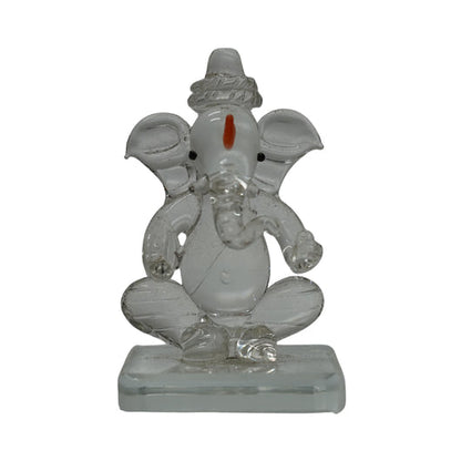Decorative Glass Ganesh Murti for Gift & Puja