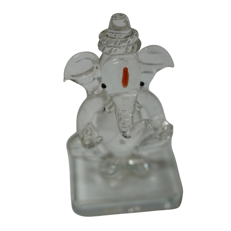 Decorative Glass Ganesh Murti for Gift & Puja