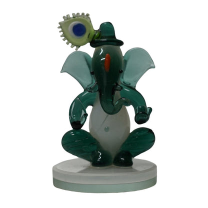 Handcrafted Glass Ganesh Statue for Decor