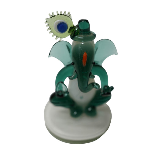 Handcrafted Glass Ganesh Statue for Decor