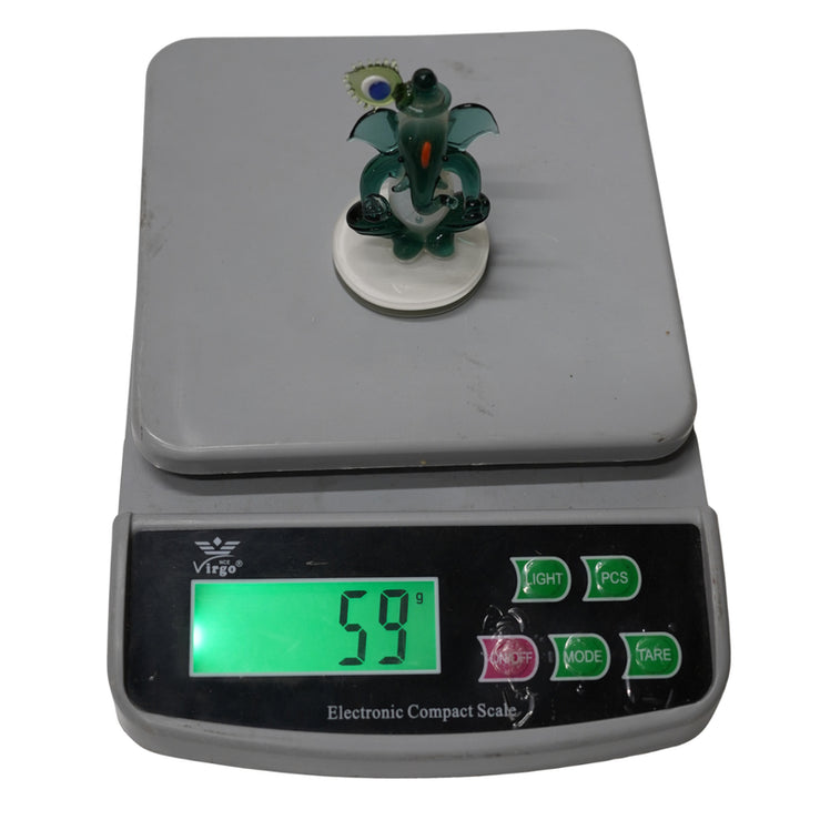 Handcrafted Glass Ganesh Statue for Decor