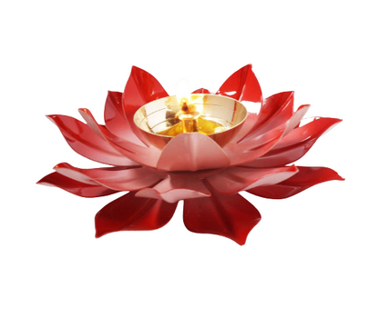 Lotus Deepak Brass Aluminium Red