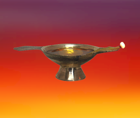 Brass Table Oil Lamp Deepak