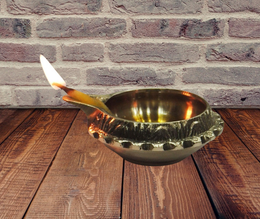 Brass Table Oil Lamp Kuber Deepak