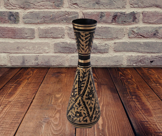 Brass Bottle Flower Pot Vase