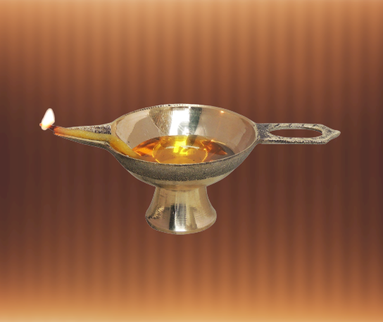 Brass Table Oil Lamp Deepak