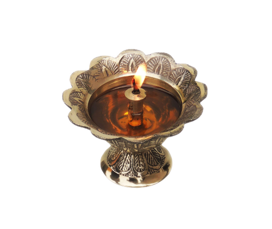 Brass Table Oil Lamp Deepak