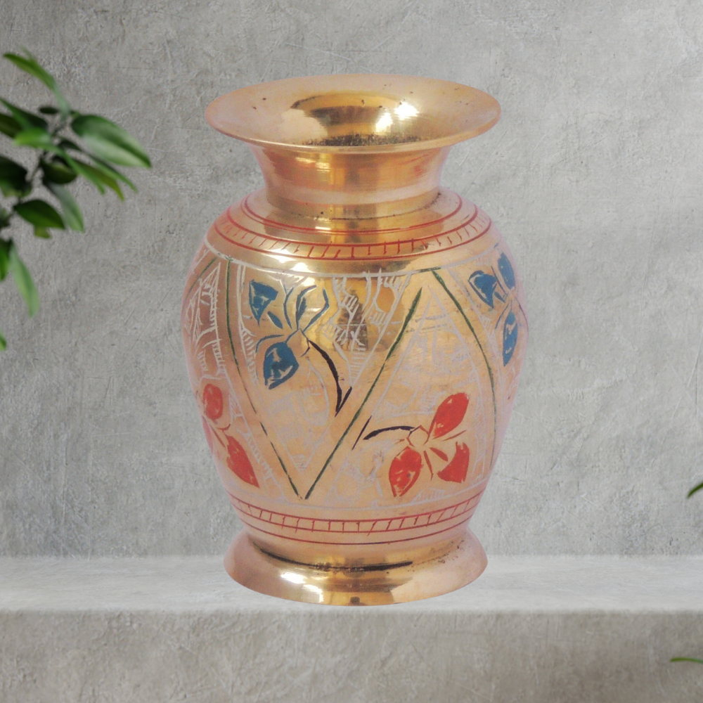 Brass Flower Pot Vase