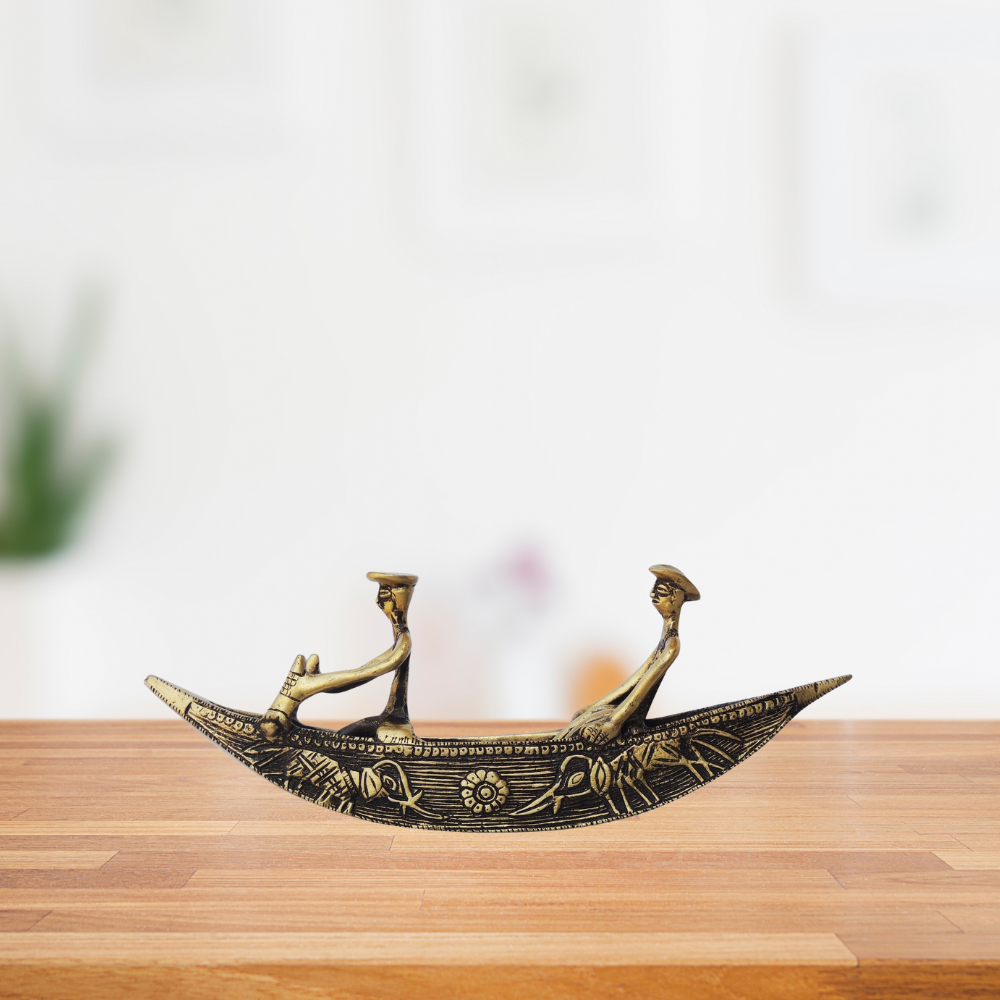 Brass Boat Statue