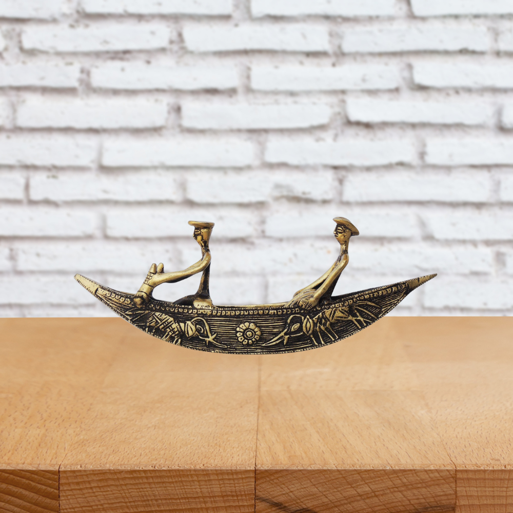 Brass Boat Statue