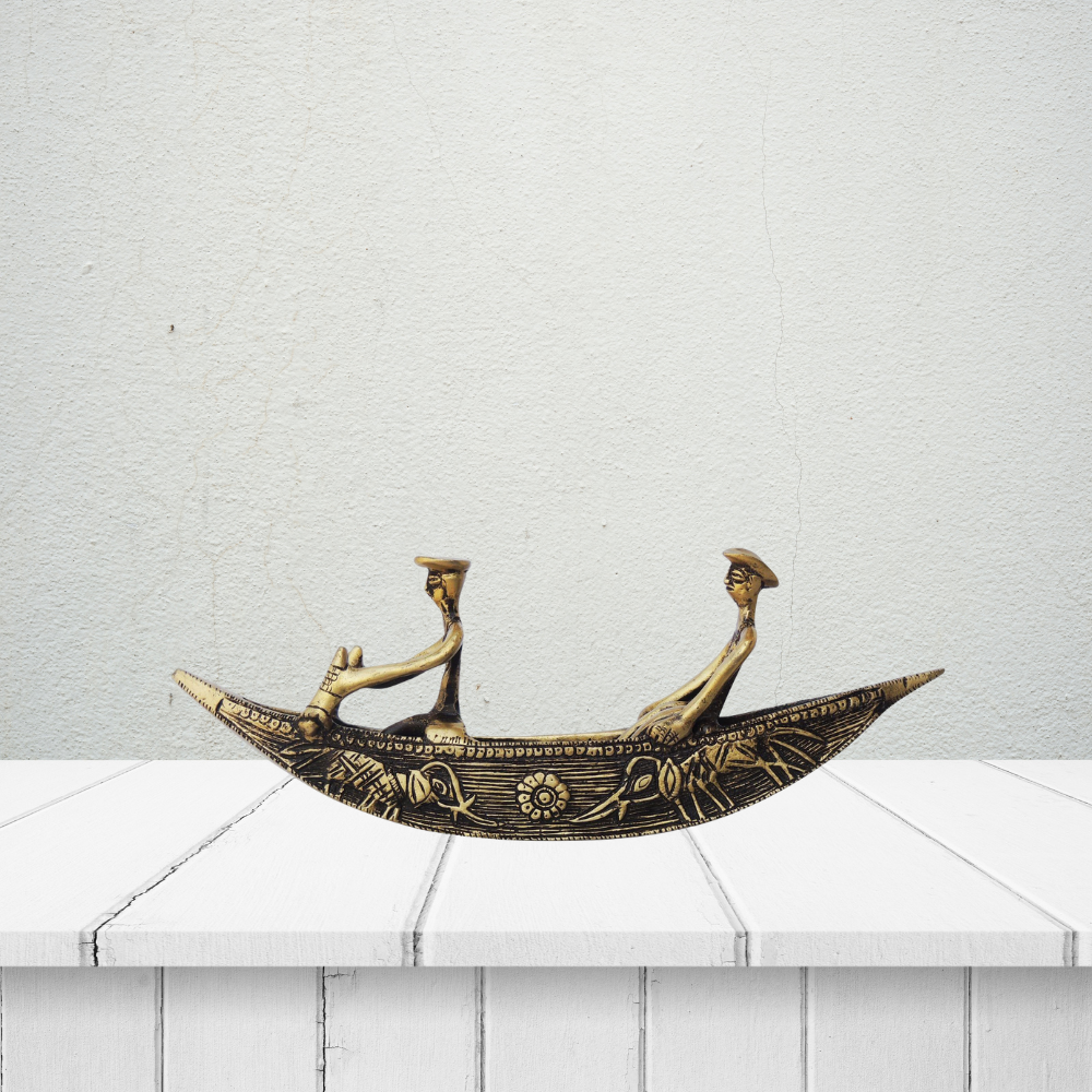 Brass Boat Statue