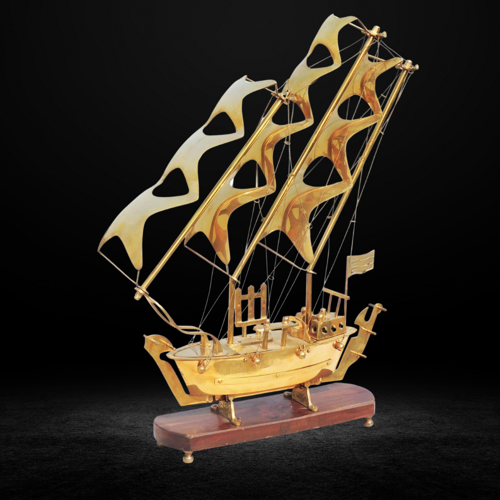 Brass Table Ship