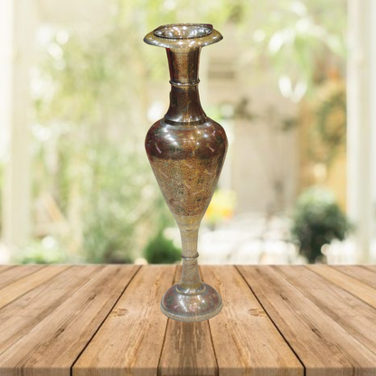 Brass Coloured Flower Vase With Handwork