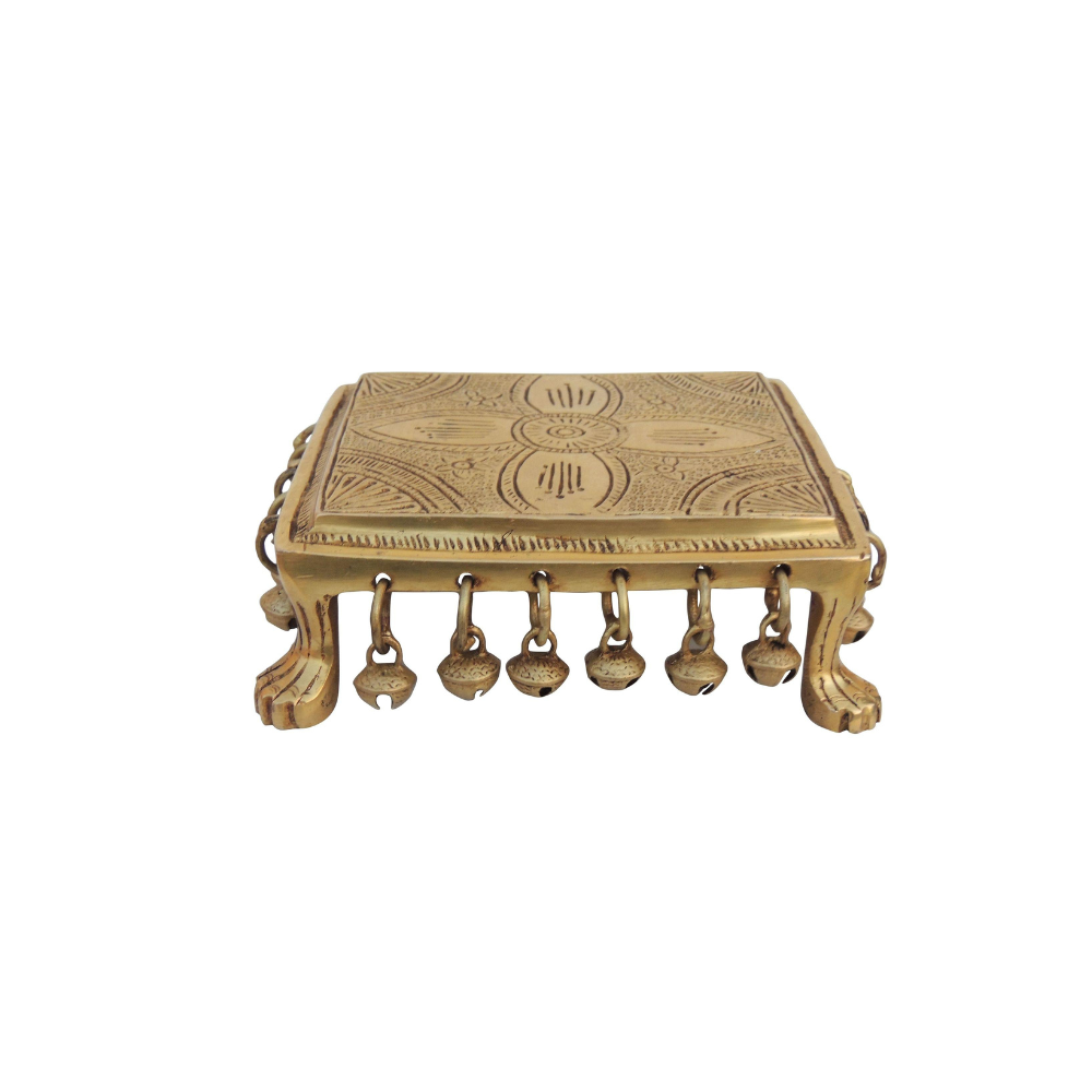 Brass Chowki | Brass Stool For God Idol