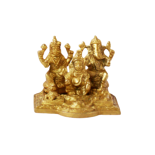 Brass Ganesh Laxmi Kuber Ji Maharaj Statue