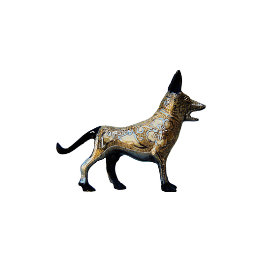 Brass Showpiece Dog Statue