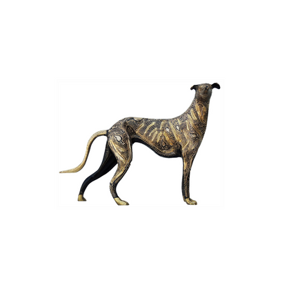 Brass Showpiece Dog Statue