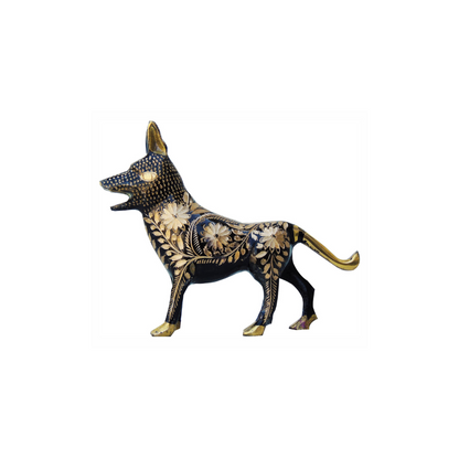 Brass Showpiece Dog Statue