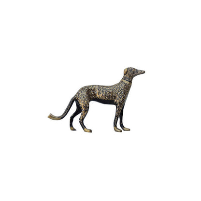 Brass Showpiece Dog Statue