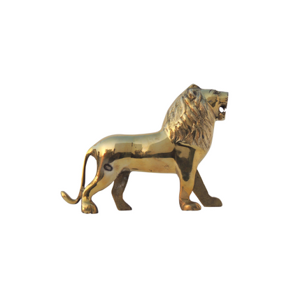 Brass Showpiece Lion Statue