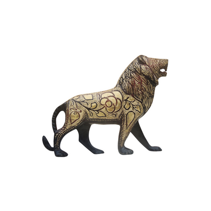 Brass Showpiece Lion Statue