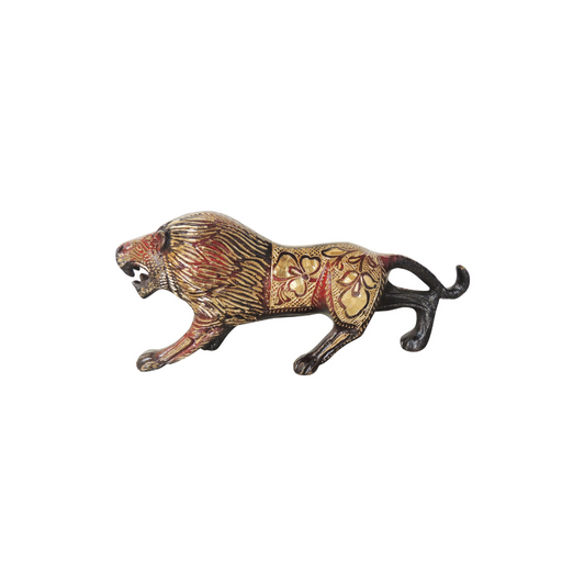 Brass Showpiece Lion Statue