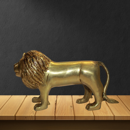 Brass Showpiece Lion Statue