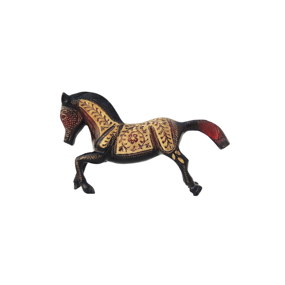 Brass Showpiece Horse Statue