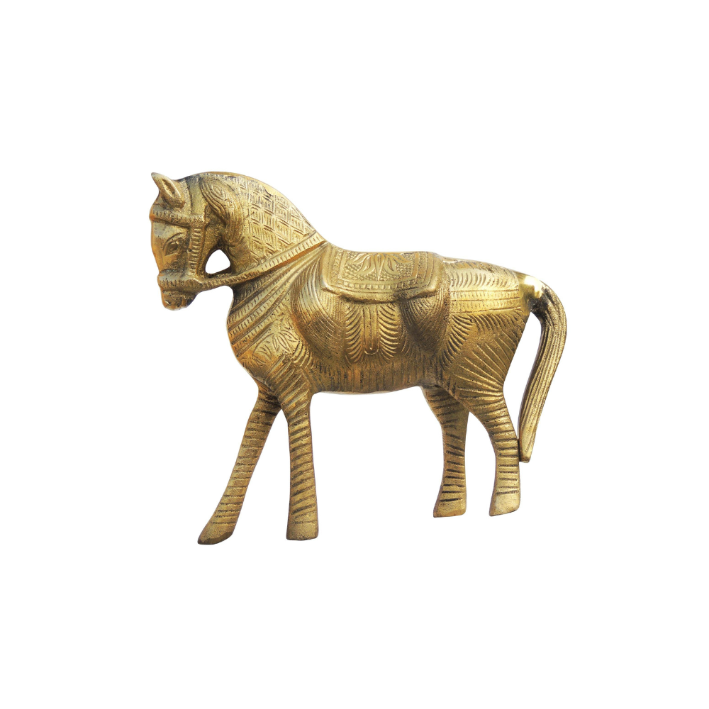 Brass Showpiece Horse Statue