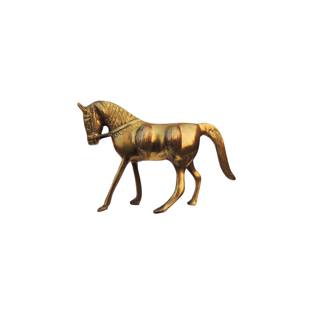 Brass Showpiece Horse Statue