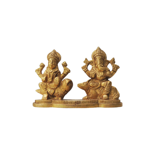 Brass Laxmi Ganesh Statue